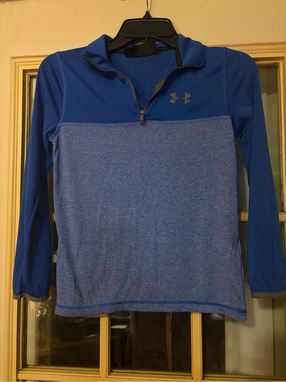 Under Armour Kids Blue Two-Tone Quarter-Zip Pullover